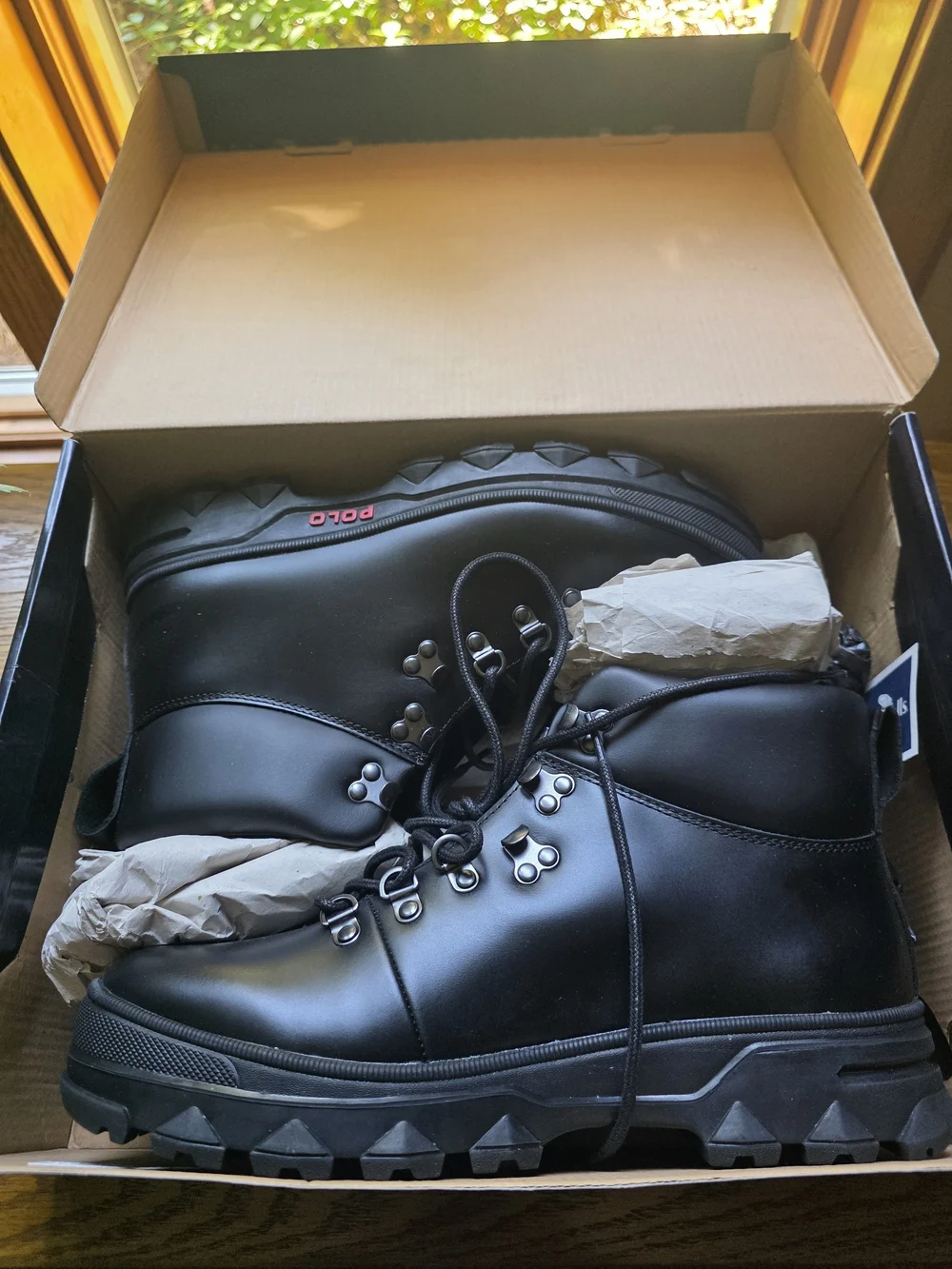 Polo by Ralph Lauren Men’s Black Leather Hainsworth Vintage New Old Stock Boots